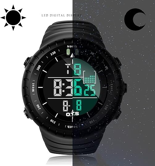 Rugged Waterproof Men's Digital LED Watch