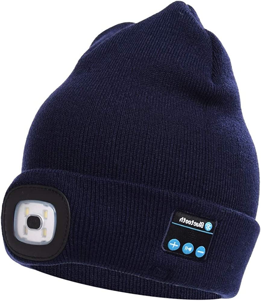 Warm Beanie Hat with Bluetooth Wireless Headphones