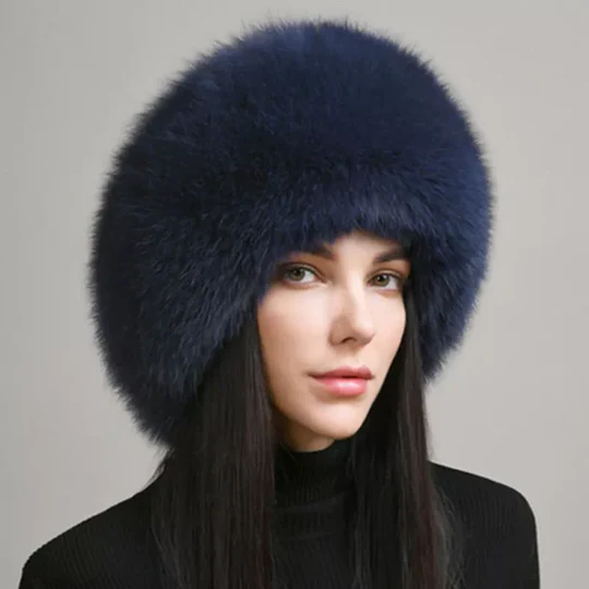 Luxurious Real Fur Winter Hat for Women with Earmuffs - Cofik