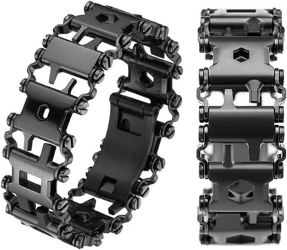Tactical 29-in-1 Metal Survival Tool Watch Bracelet
