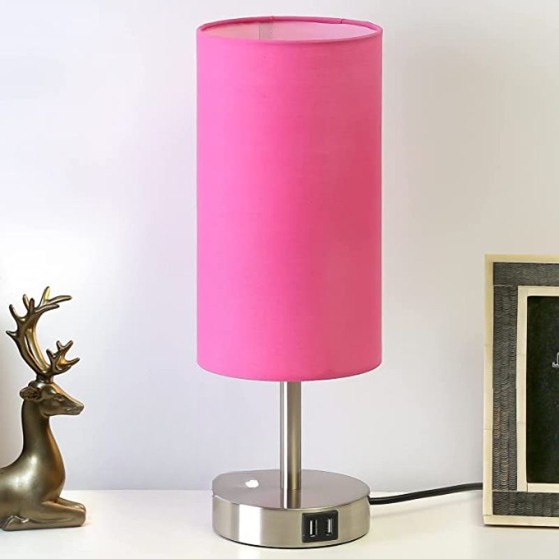 Smart Wooden Bedside Lamp with USB Port