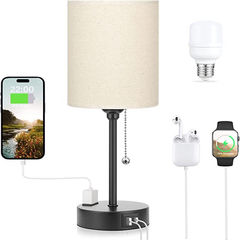 Smart Table Lamp with USB Charging and Color Options - Cofik