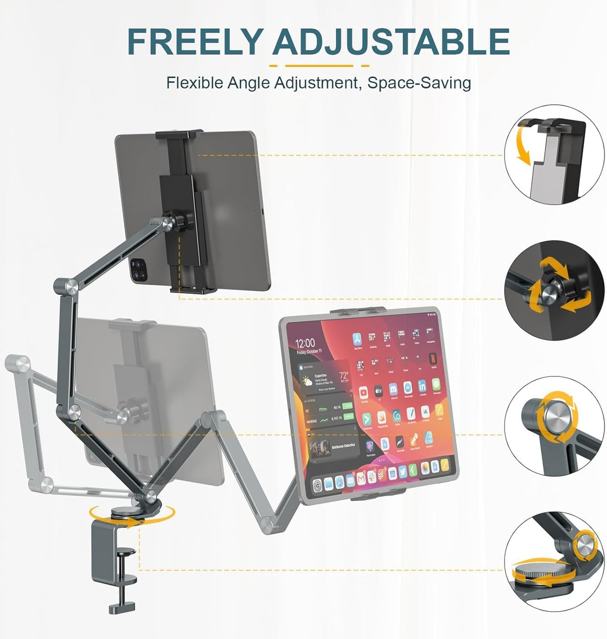 Portable Folding Tablet Stand with 360° Swivel