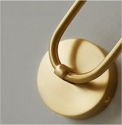 Luxury Brass LED Bedroom Wall Light