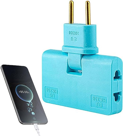 Flexible 3 Way EU Plug Adapter