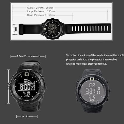 Rugged Waterproof Men's Digital LED Watch
