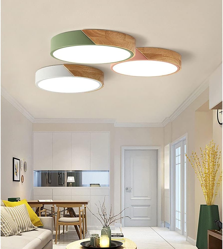 Stylish Wooden LED Ceiling Light Fixture