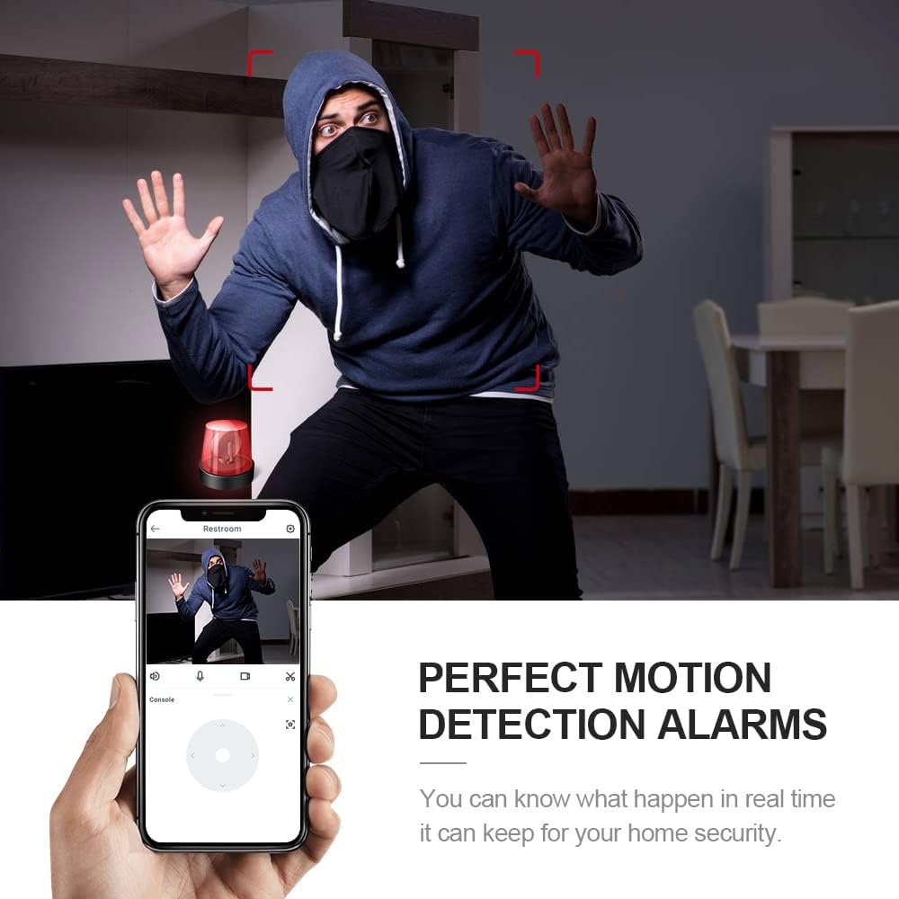 Small WiFi Home Security Camera 4K Night Vision