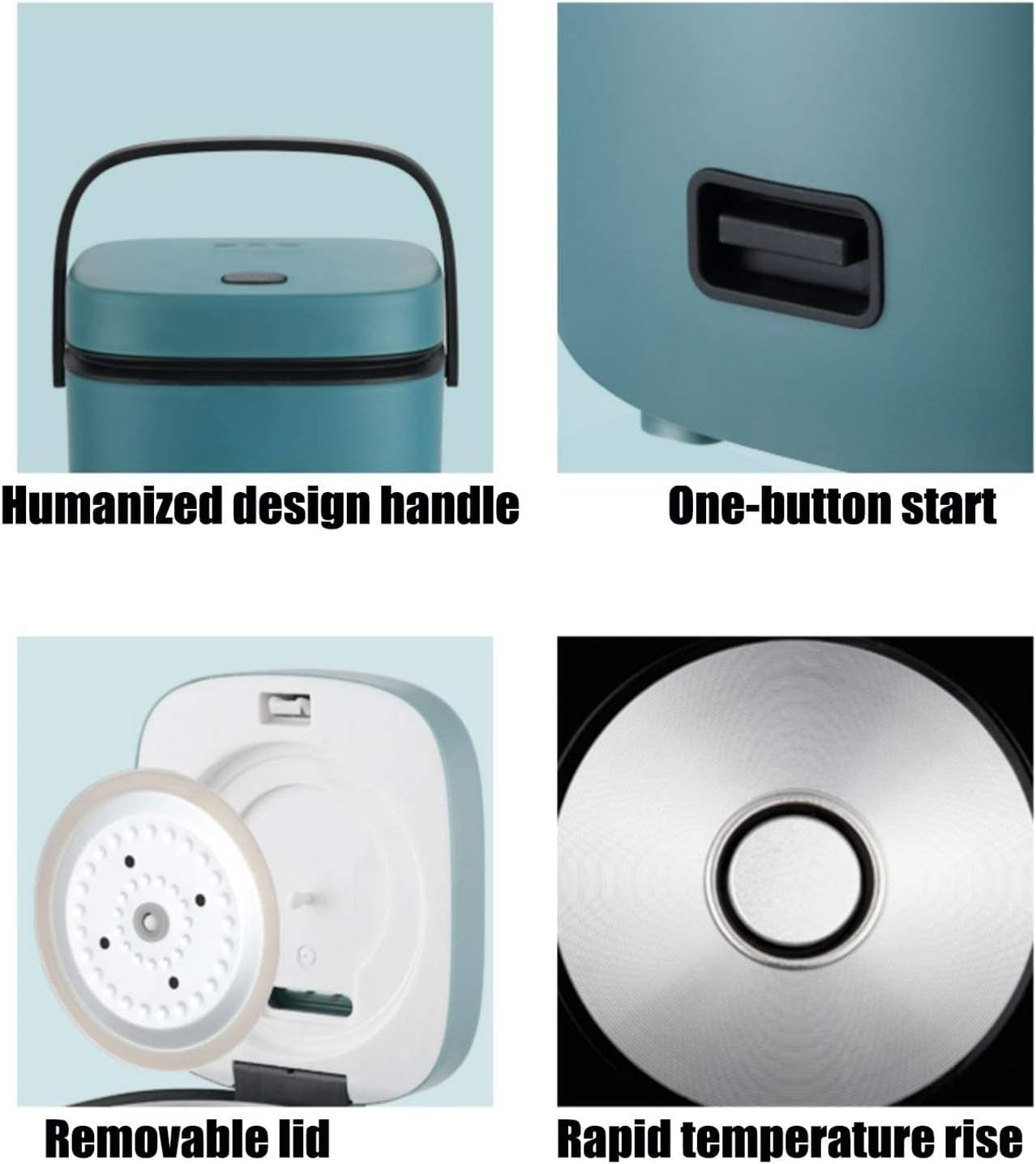 Small Electric Rice Cooker with Steamer and Easy Control