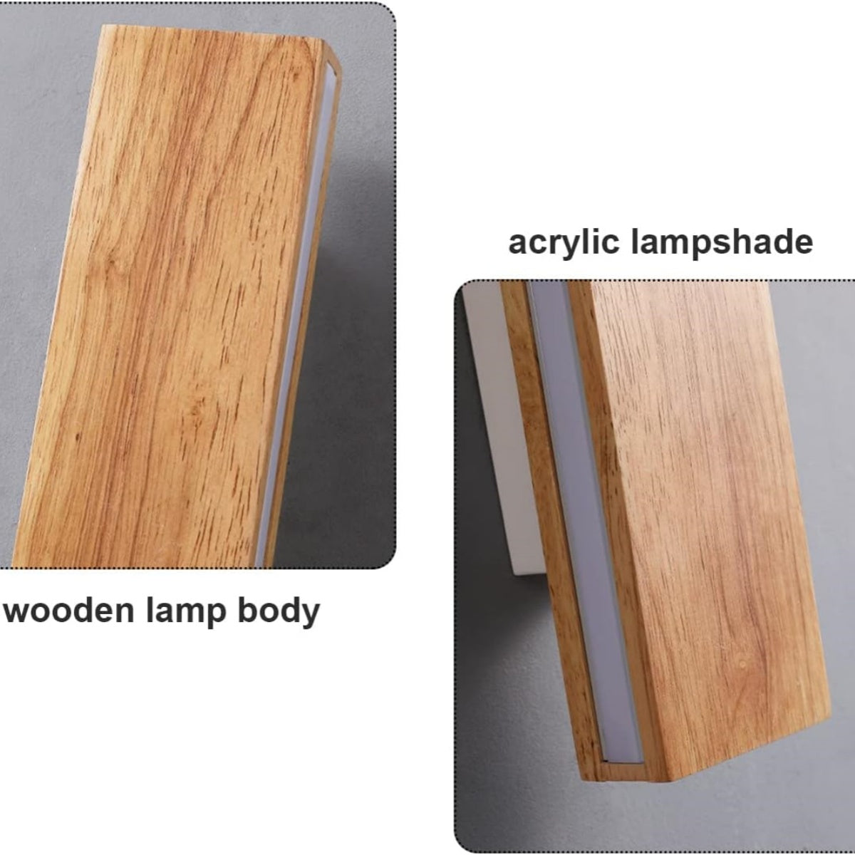 Adjustable Wood LED Wall Light