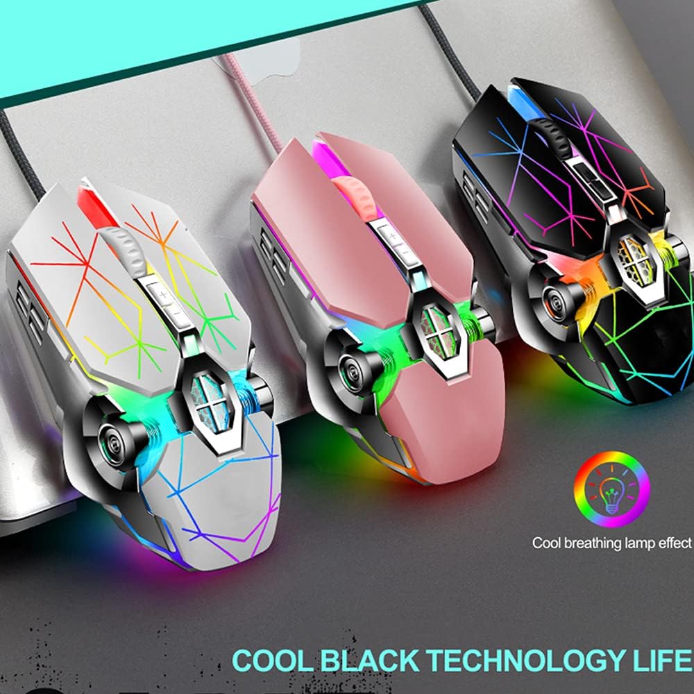 Pro Gamer Keyboard RGB LED Blue Mechanical Keys