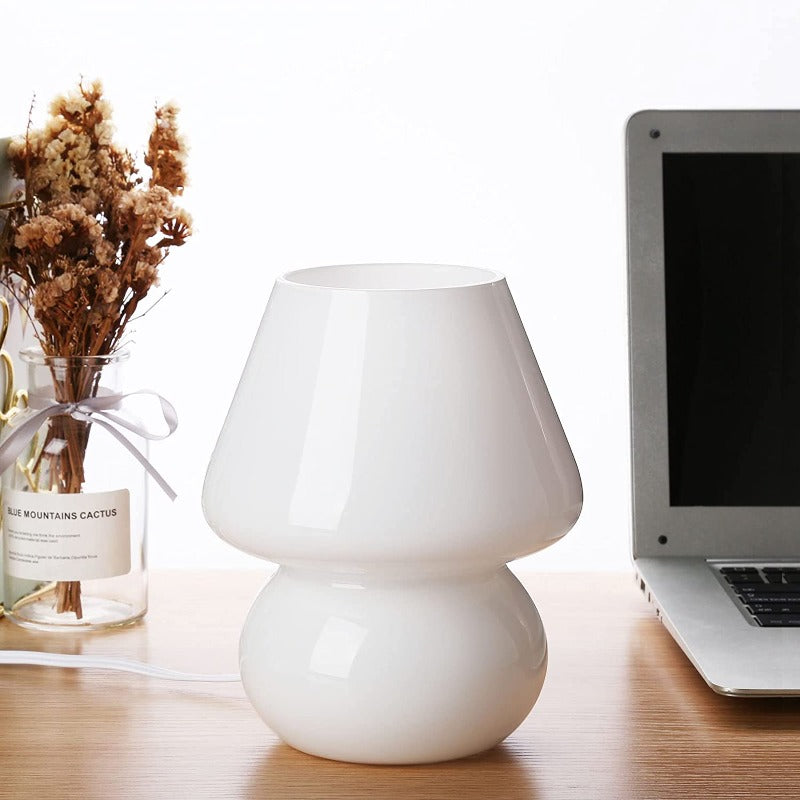 Elegant Glass Table Lamp Mushroom Shape