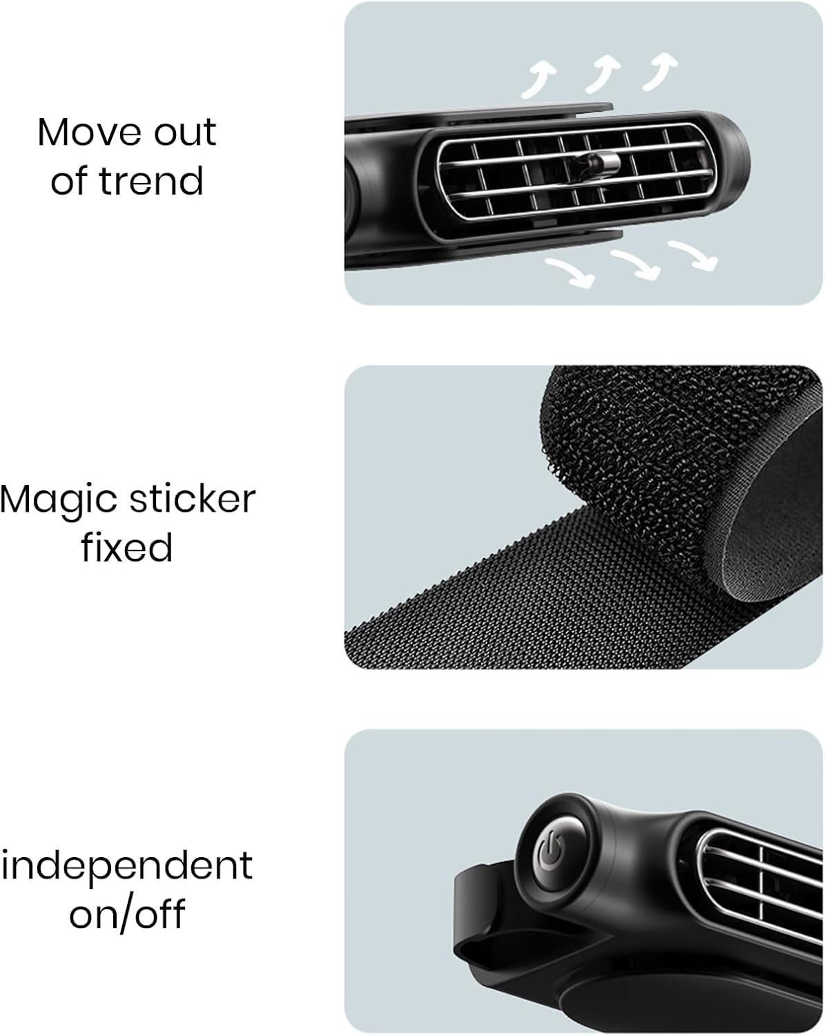 Compact USB Car Air Cooler Fan with Free Extra