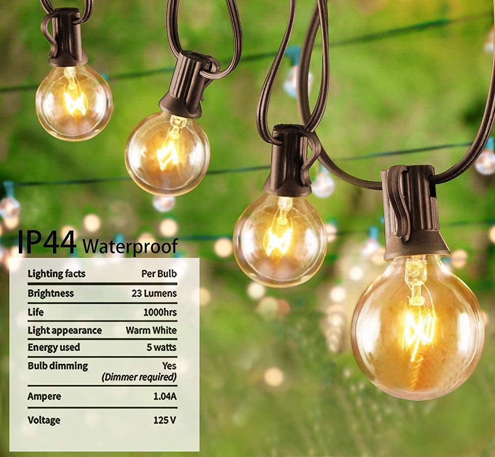 Garden Party String Lights with Globe Bulbs
