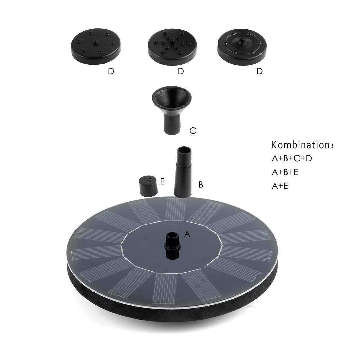 Solar Powered Fountain Pump for Garden and Pond Decor