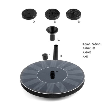 Solar Powered Fountain Pump for Garden and Pond Decor