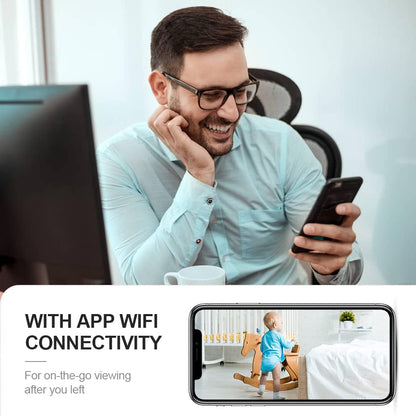 Small WiFi Home Security Camera 4K Night Vision