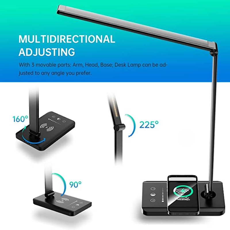 Compact Dimmable LED Desk Lamp with USB Port