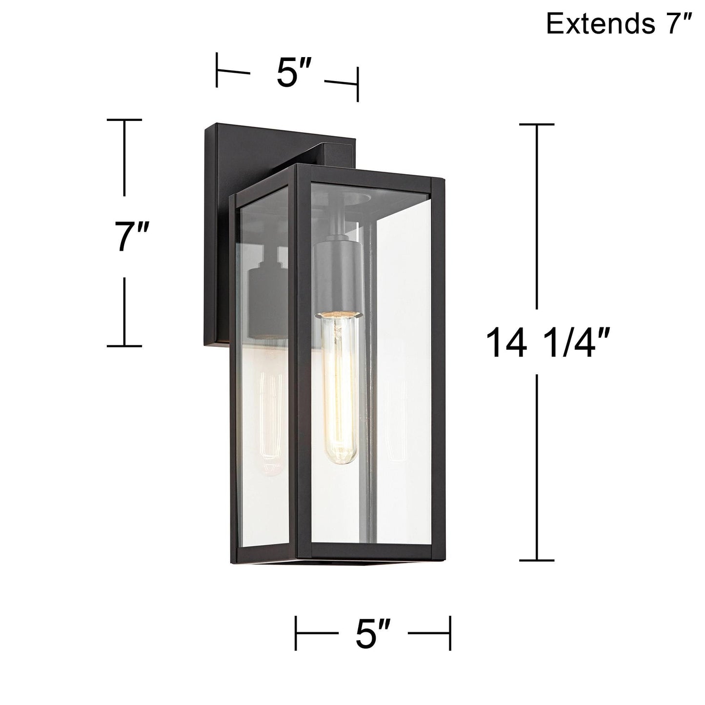 Stylish Black Exterior Wall Light