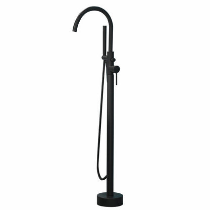 Luxury Copper Floor Mount Freestanding Tub Faucet