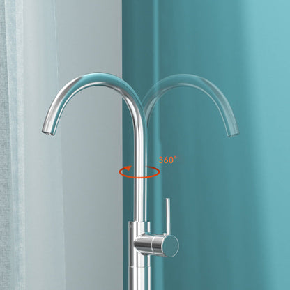 Luxury Copper Floor Mount Freestanding Tub Faucet