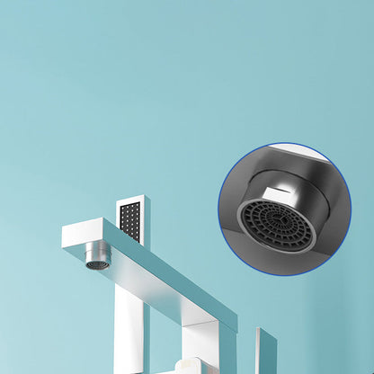 Luxury Copper Floor Mount Freestanding Tub Faucet