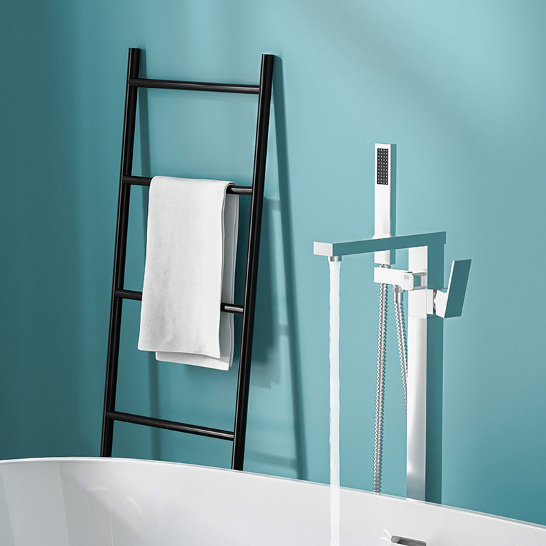 Luxury Copper Floor Mount Freestanding Tub Faucet