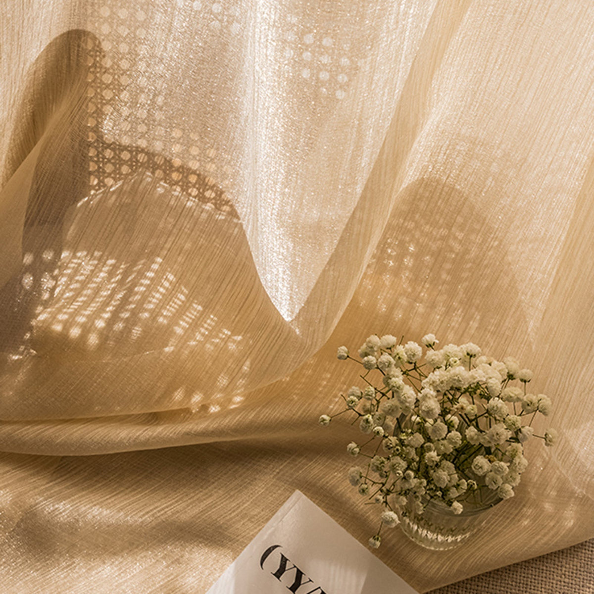 Sheer White Drapes for Living Room