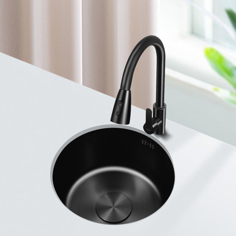 Modern Stainless Steel Kitchen Sink Round Bowl