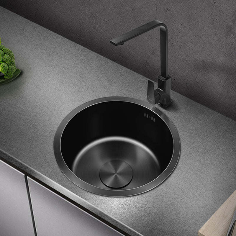 Modern Stainless Steel Kitchen Sink Round Bowl