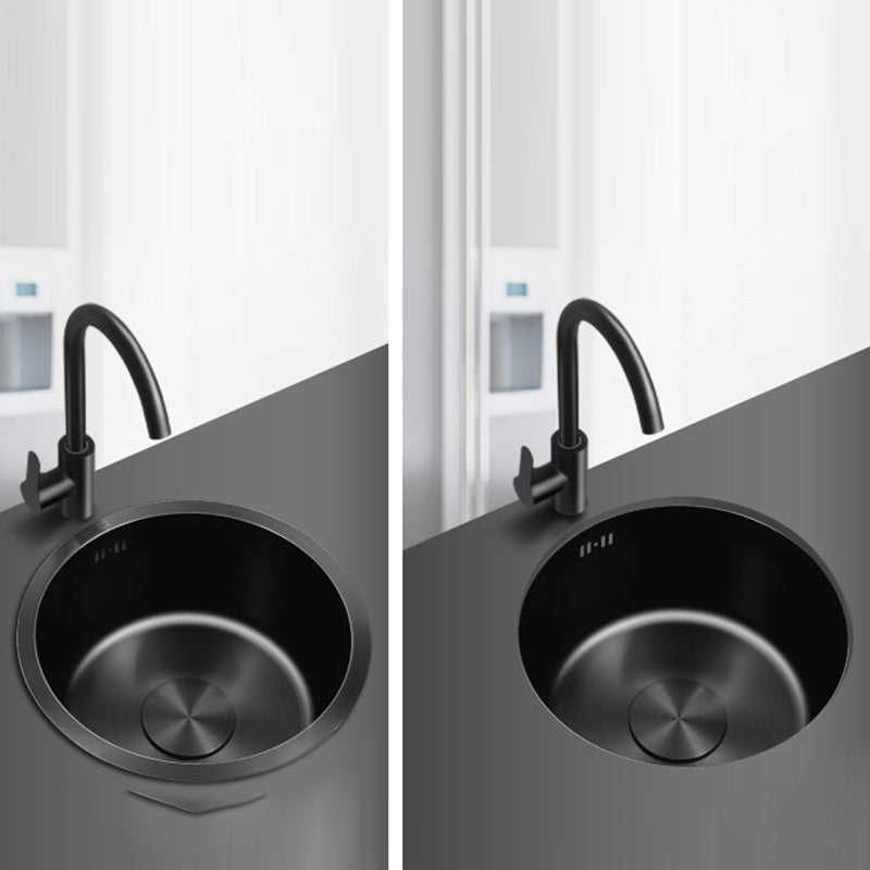 Modern Stainless Steel Kitchen Sink Round Bowl