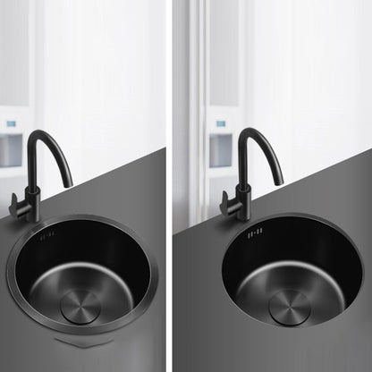 Modern Stainless Steel Kitchen Sink Round Bowl