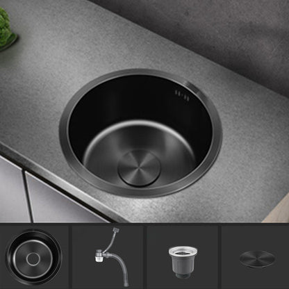 Modern Stainless Steel Kitchen Sink Round Bowl