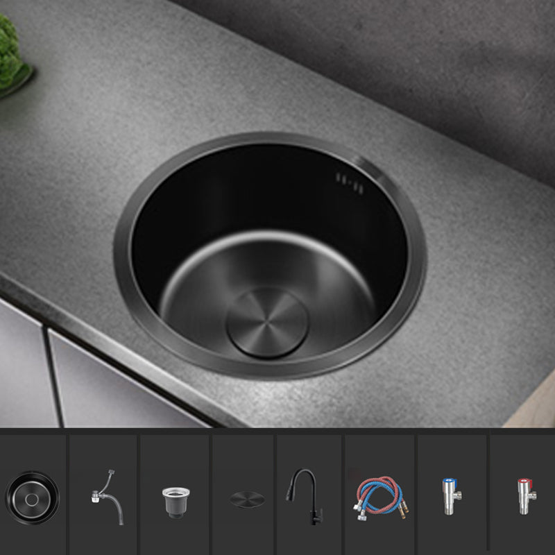 Modern Stainless Steel Kitchen Sink Round Bowl