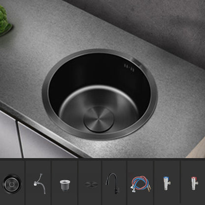 Modern Stainless Steel Kitchen Sink Round Bowl