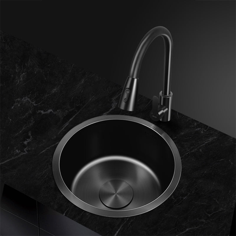 Modern Stainless Steel Kitchen Sink Round Bowl