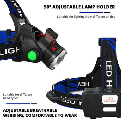 Bright 300LM Rechargeable LED Head Torch Flashlight