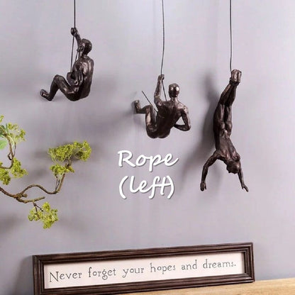 Unique Resin Wall Art Man Figure Decor Sculpture