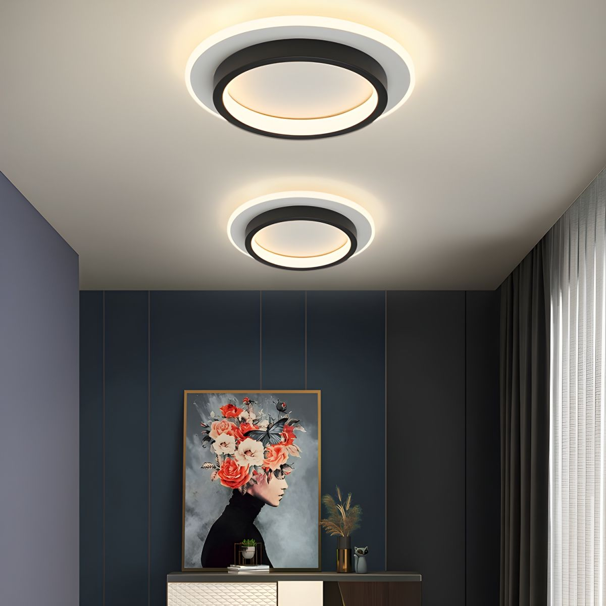 Sleek LED Overhead Ceiling Light Fixtures