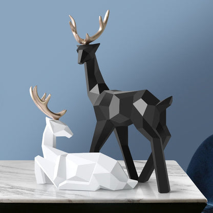 Unique Wooden Deer Ornament Set