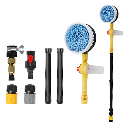 Turbo Car Wash Brush with Soap Dispenser & Long Handle