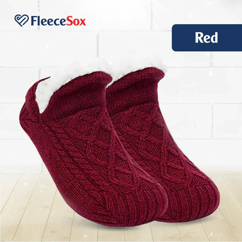 Warm Fleece Cozy Grip Socks Slippers