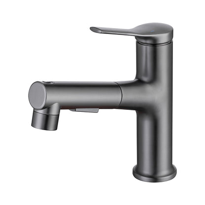 Classic Round Basin Sink Faucet in Solid Brass