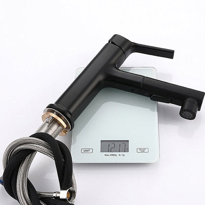 Classic Round Basin Sink Faucet in Solid Brass