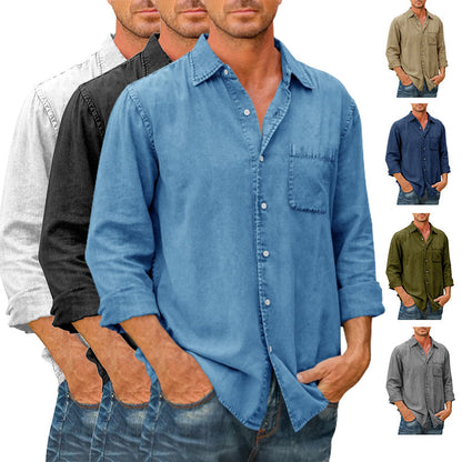 Classic Mens Long Sleeve Dress Shirt
