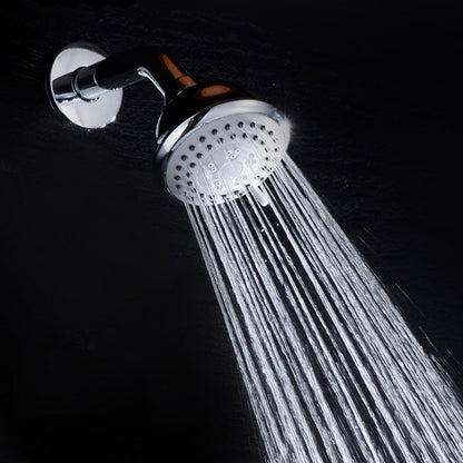 Silver Round Wall Mount Shower Head Stainless Steel