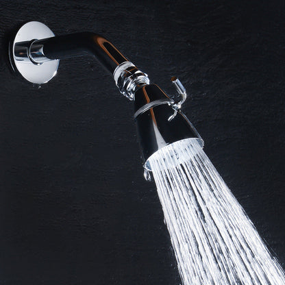 Silver Round Wall Mount Shower Head Stainless Steel