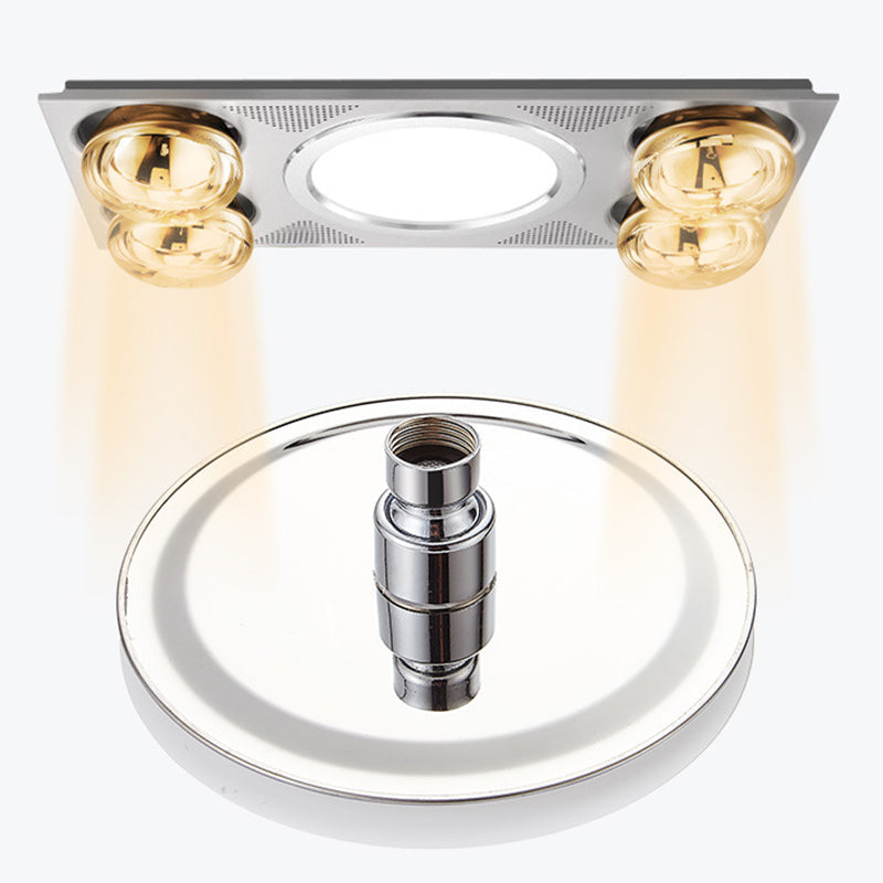Silver Round Wall Mount Shower Head Stainless Steel