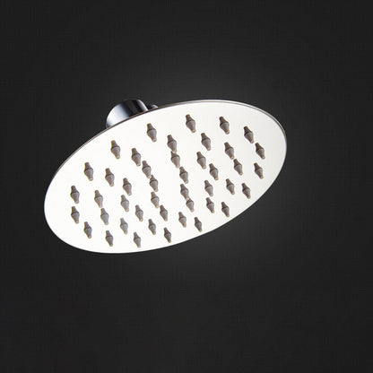 Silver Round Wall Mount Shower Head Stainless Steel