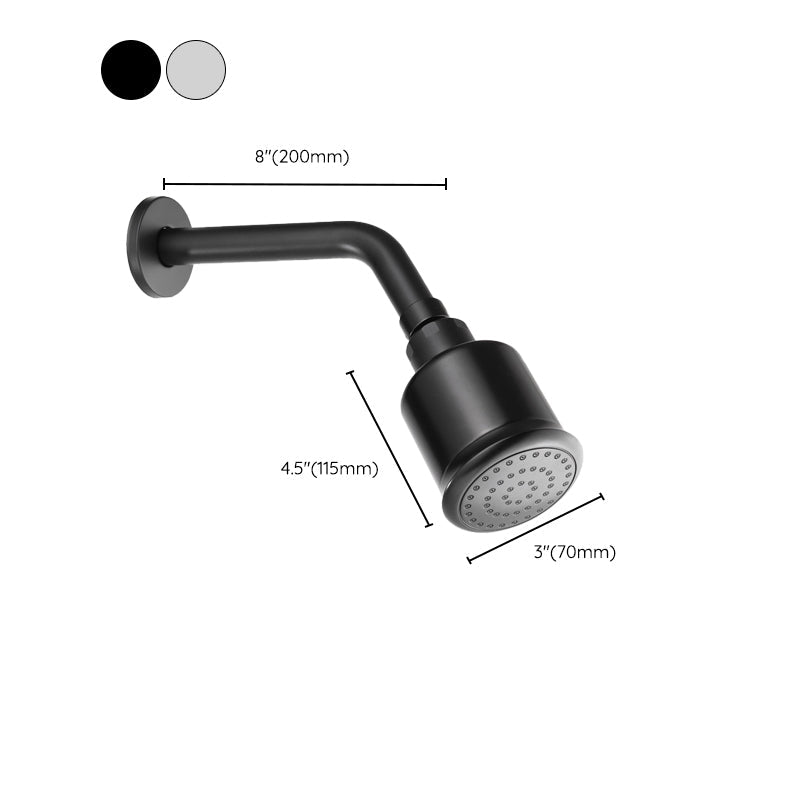 Silver Round Wall Mount Shower Head Stainless Steel